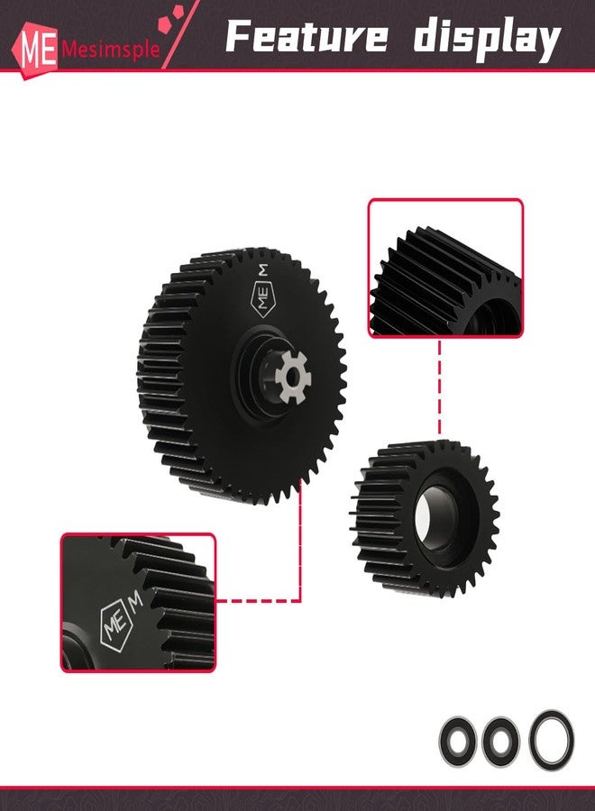 Mesimsple مجموعة تروس ومحامل تفاضلية فولاذية Mesimsple 45#، 47/29T، 0.8M، لسيارات Arrma 1/10 Gorgon 2WD وFury 2WD وVorteks 2WD، قطع غيار الترقية - Image 4